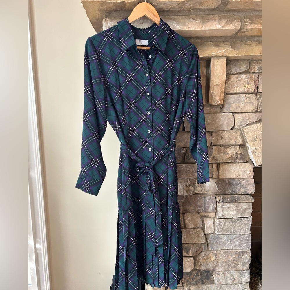 UNTUCKIT Plaid Long-Sleeve Dress